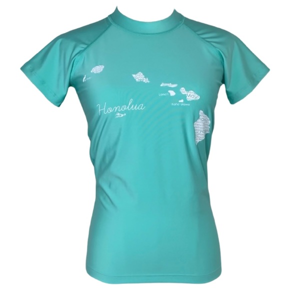Honolua Surf Company Short Sleeve Rashguard UV Protection Swim Shirt - Picture 11 of 13